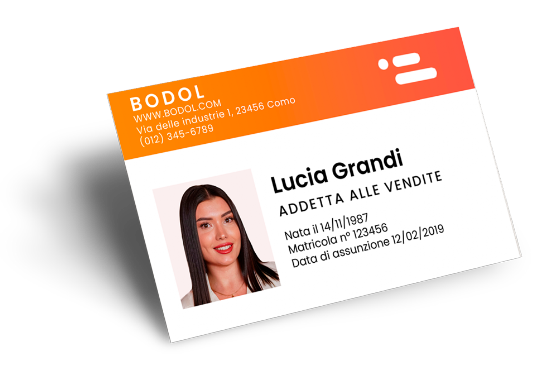 Stampa tesserini di riconoscimento